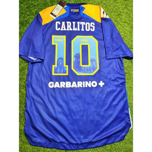 Tevez Boca Juniors 2020 2021 Third Adidas HEAT.RDY PLAYER ISSUE Soccer Jersey M - Picture 1 of 9